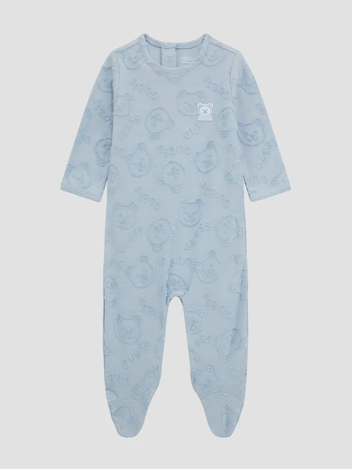 GUESS Baby Boy 0 24M Eco Bear Coverall 012M Blue 8211 Kids