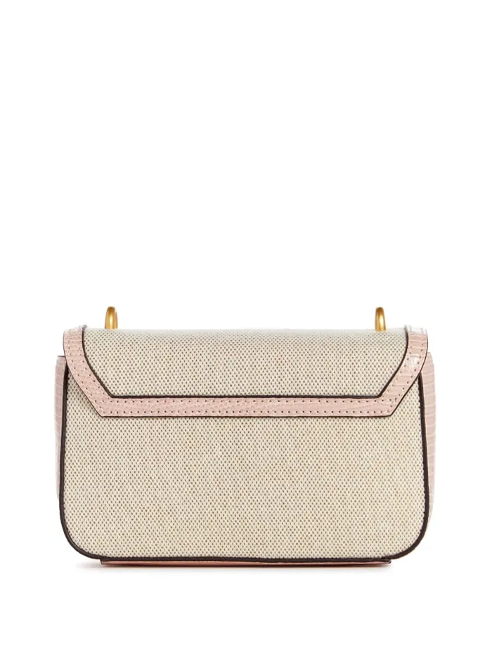 GUESS Crossbodies G Status SnakeEmbossed Mini Crossbody Gray 8211 Unisex