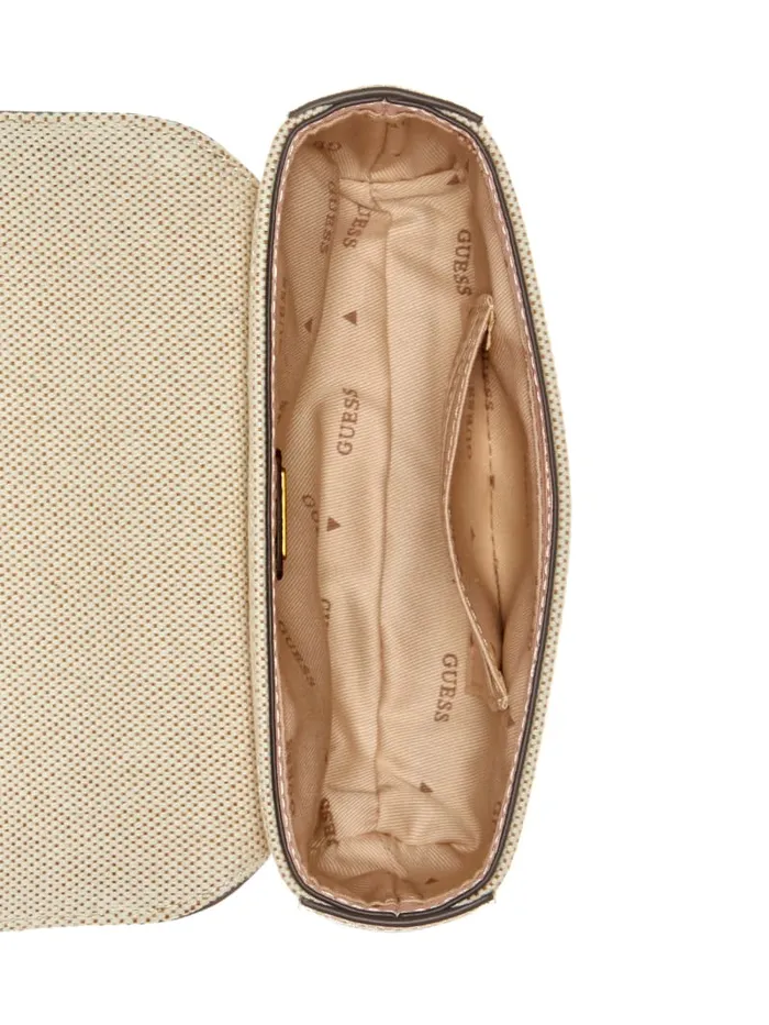 GUESS Crossbodies G Status SnakeEmbossed Mini Crossbody Gray 8211 Unisex