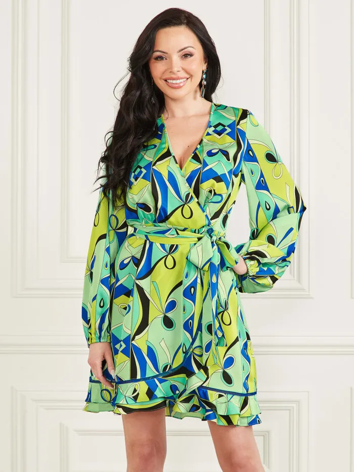 GUESS Dresses and Jumpsuits Betty Blue Wrap Dress Colors 8211 Women