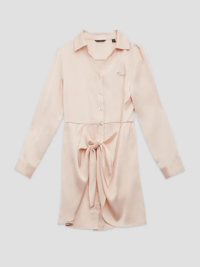 GUESS Gifts For Kids Eco Mini Me Satin Shirtdress 716 Pink 8211 Kids