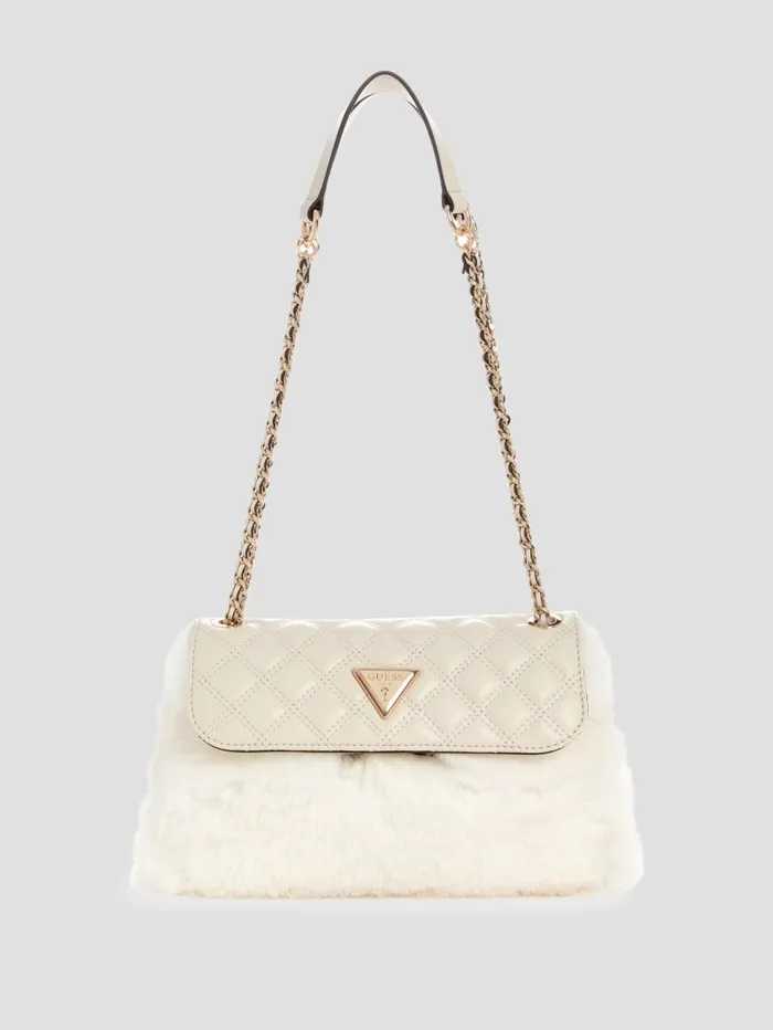 GUESS Handbags Lise Convertible Crossbody White 8211 Women