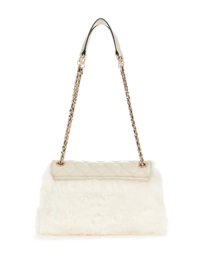 GUESS Handbags Lise Convertible Crossbody White 8211 Women