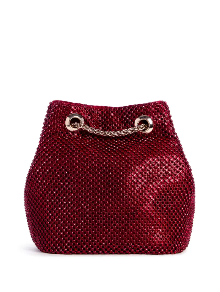GUESS Handbags Zalina Mesh Pouch Gold 8211 Women