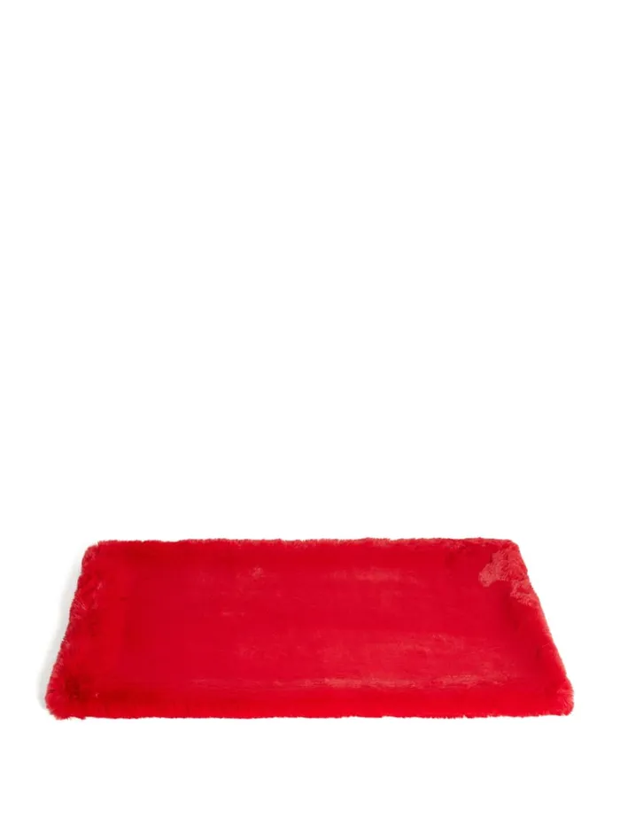 GUESS Home FauxFur Pet Carpet Red 8211 Women