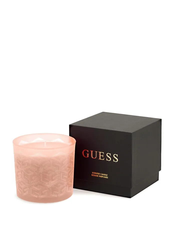 GUESS Home LaserCut G Cube Candle Orange 8211 Women