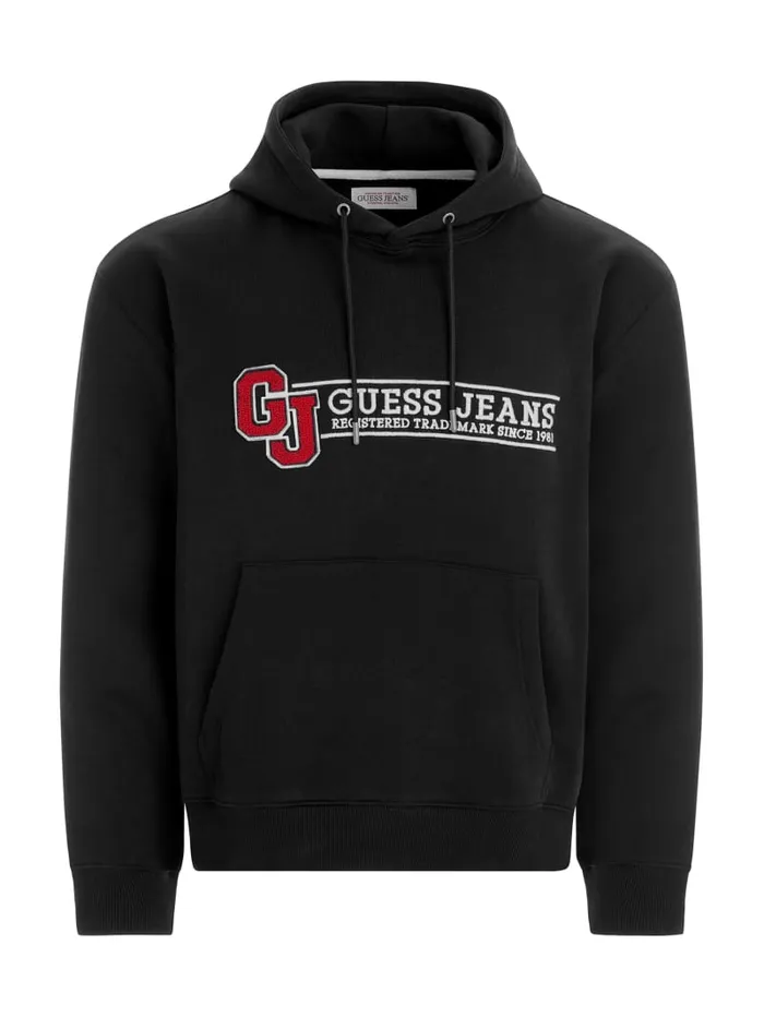 GUESS Hoodies and Sweaters Logo Patch Hoodie White 8211 Men