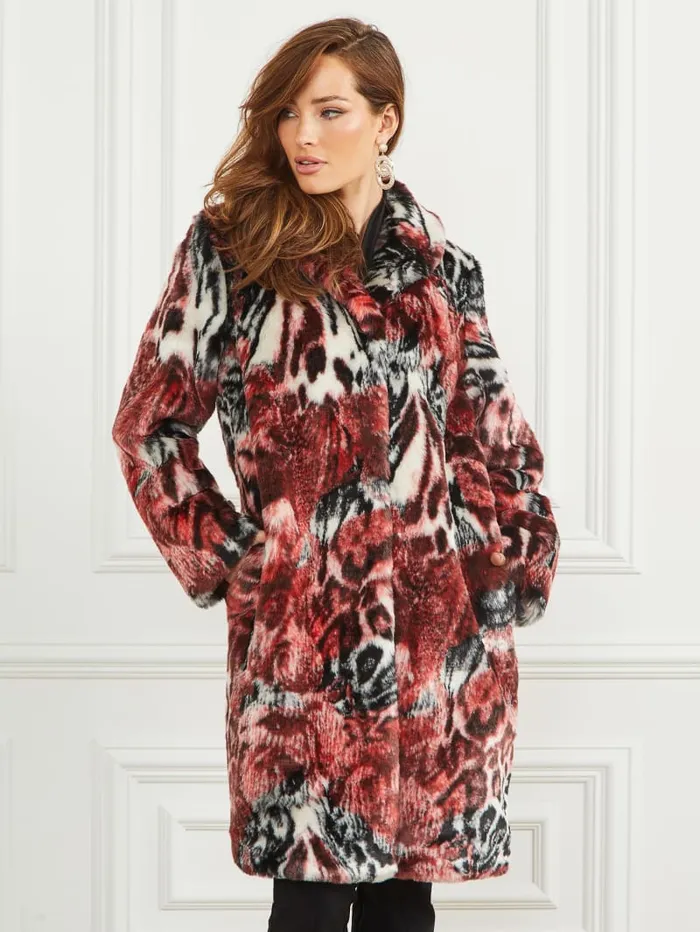 GUESS Jackets and Coats Belle FauxFur Coat Colors 8211 Women