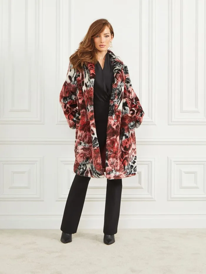 GUESS Jackets and Coats Belle FauxFur Coat Colors 8211 Women