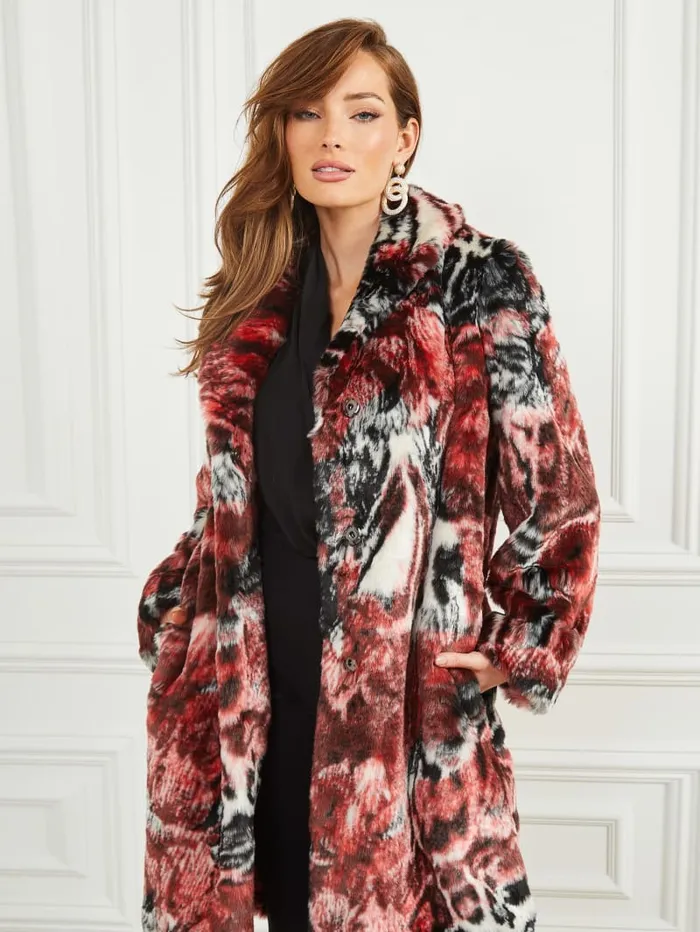 GUESS Jackets and Coats Belle FauxFur Coat Colors 8211 Women
