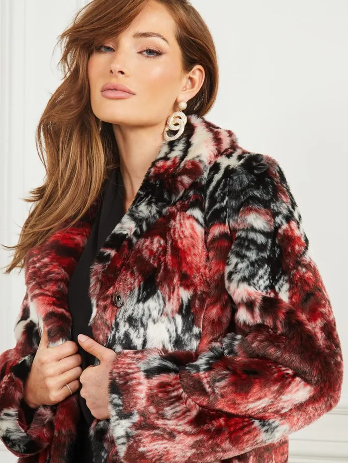 GUESS Jackets and Coats Belle FauxFur Coat Colors 8211 Women