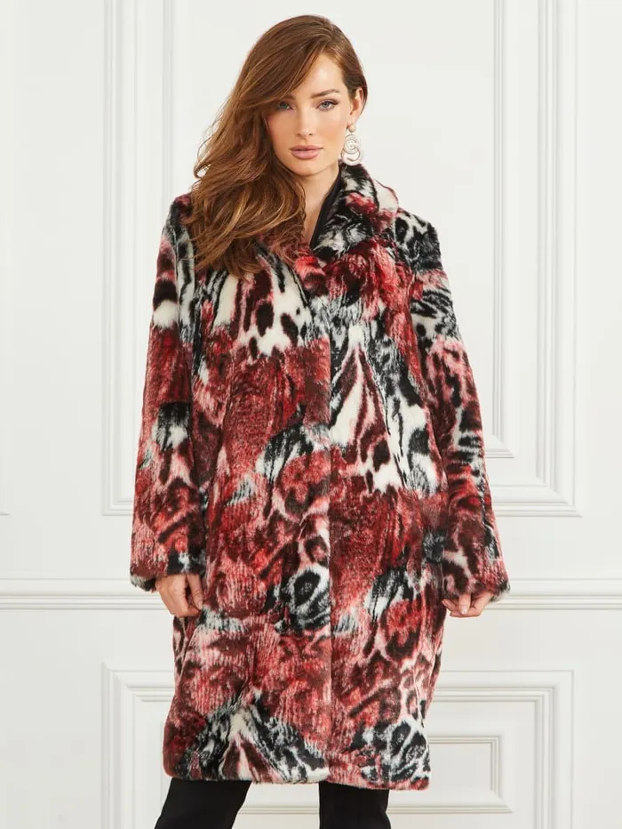 GUESS Jackets and Coats Belle FauxFur Coat Colors 8211 Women
