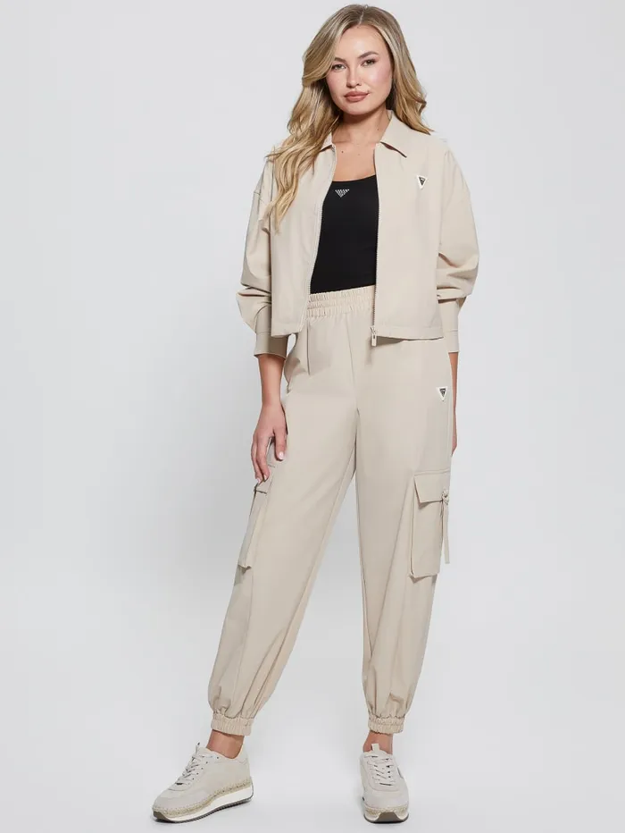 GUESS Jackets and Coats Eco Aurlie ZipUp Jacket Beige 8211 Women
