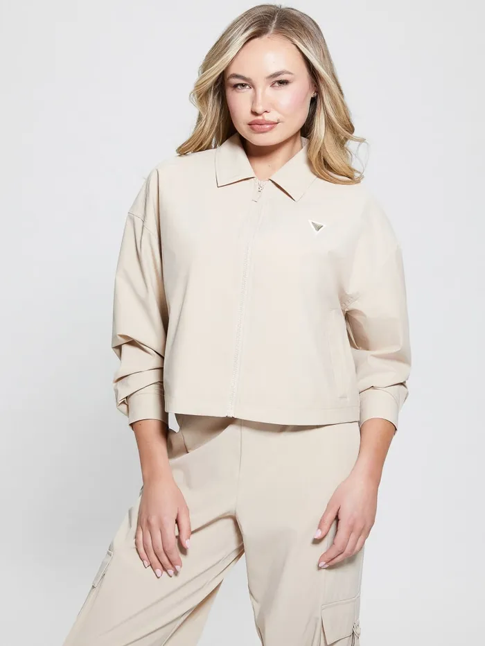 GUESS Jackets and Coats Eco Aurlie ZipUp Jacket Beige 8211 Women