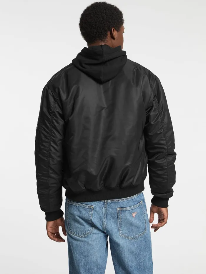 GUESS Jackets and Coats Eco Flight Jacket Black 8211 Men