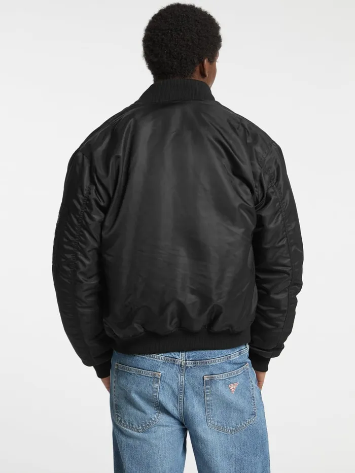 GUESS Jackets and Coats Eco Flight Jacket Black 8211 Men