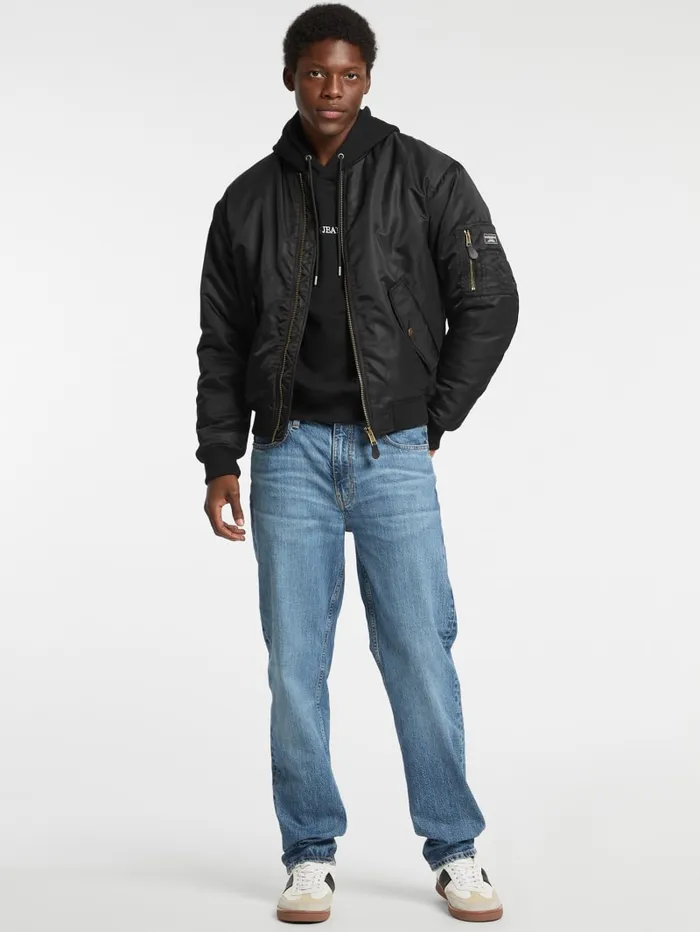 GUESS Jackets and Coats Eco Flight Jacket Black 8211 Men