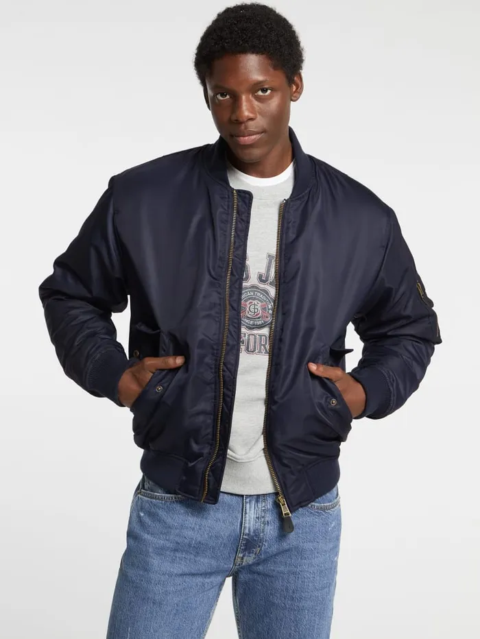 GUESS Jackets and Coats Eco Flight Jacket Black 8211 Men