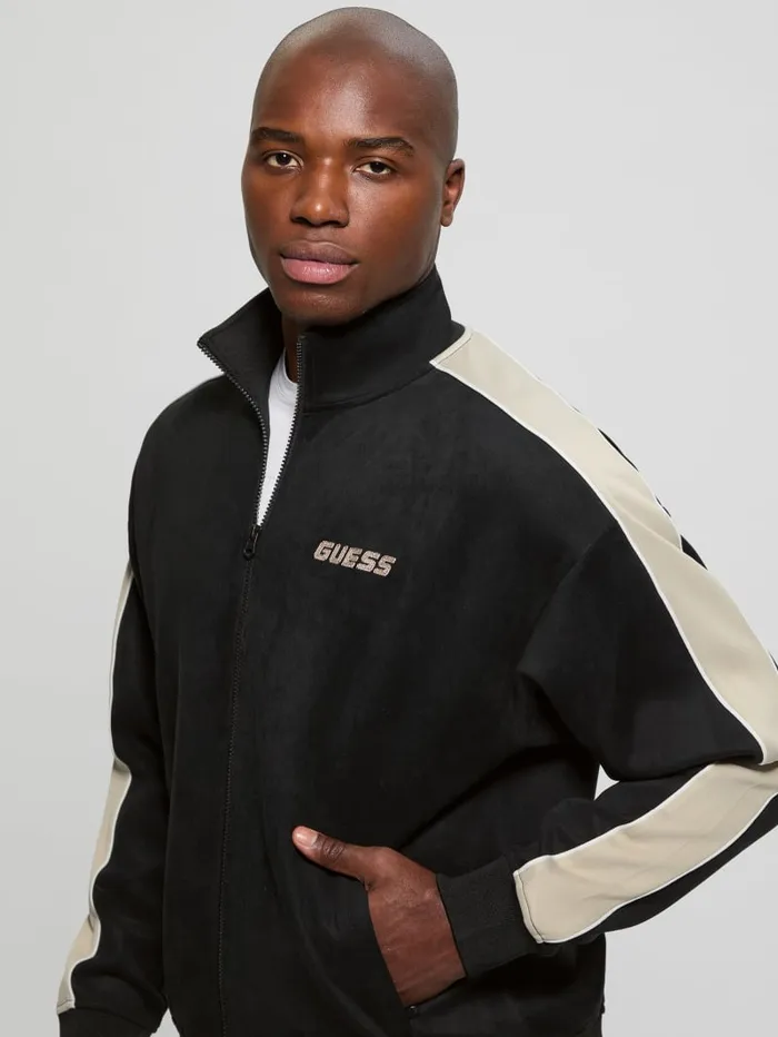 GUESS Jackets and Coats Eco Mojo FullZip Sweatshirt Black 8211 Men