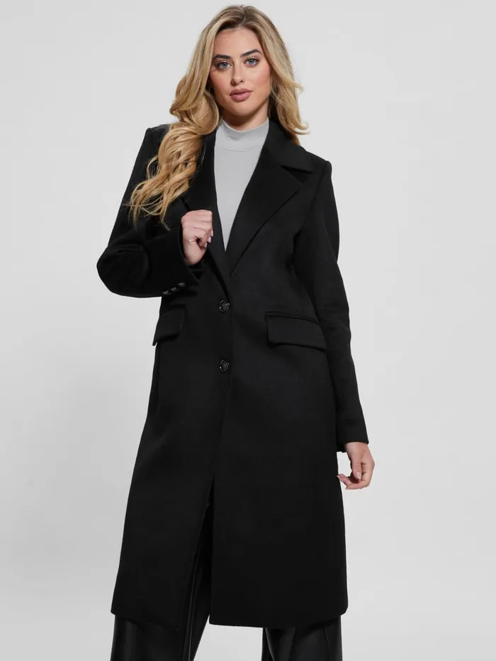 GUESS Jackets and Coats Eco Nancy WoolBlend Coat Black 8211 Women