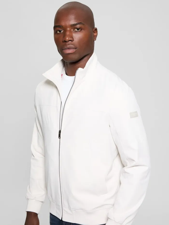 GUESS Jackets and Coats Eco Woven Packable Jacket White 8211 Men