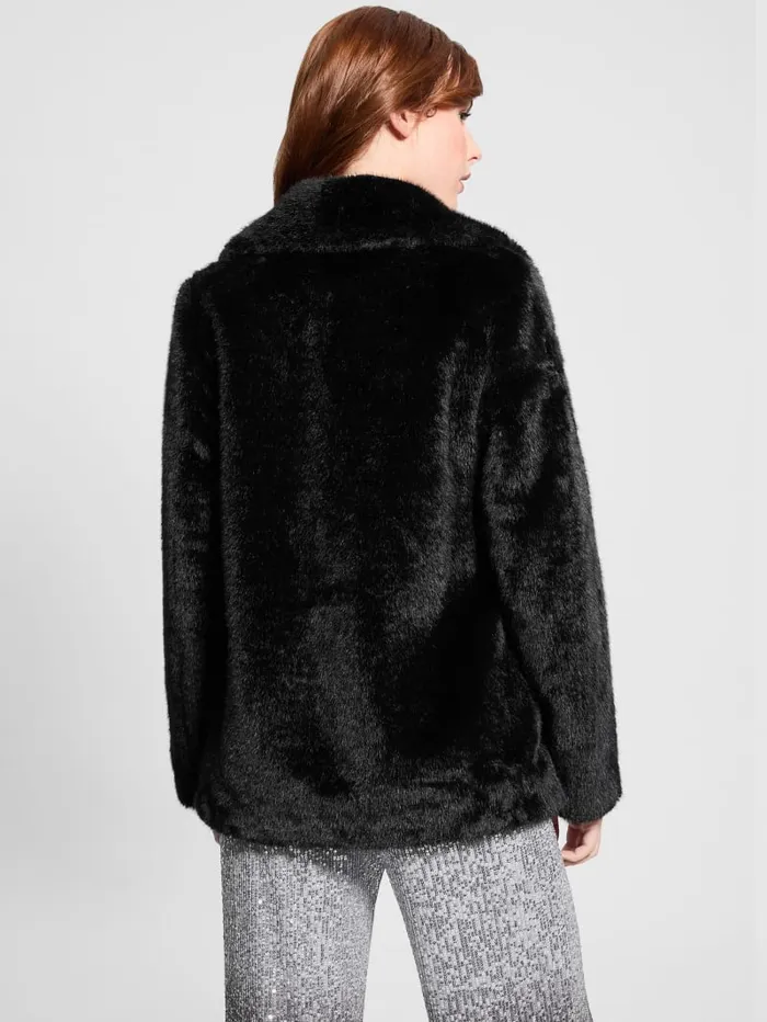 GUESS Jackets and Coats Filomena FauxFur Jacket Black 8211 Women