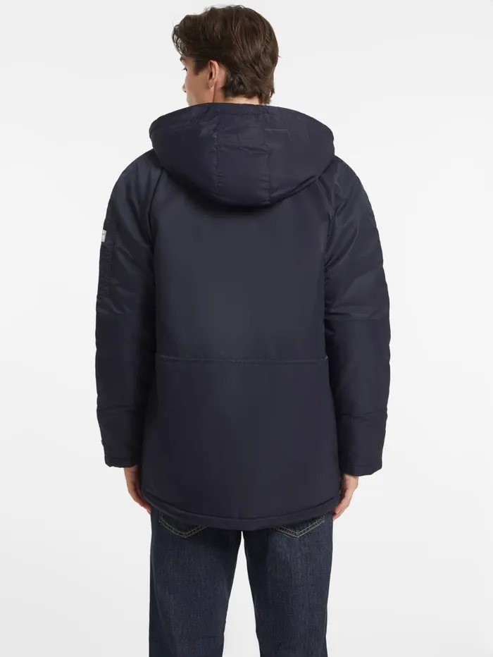 GUESS Jackets and Coats Hooded Nylon Parka Green 8211 Men