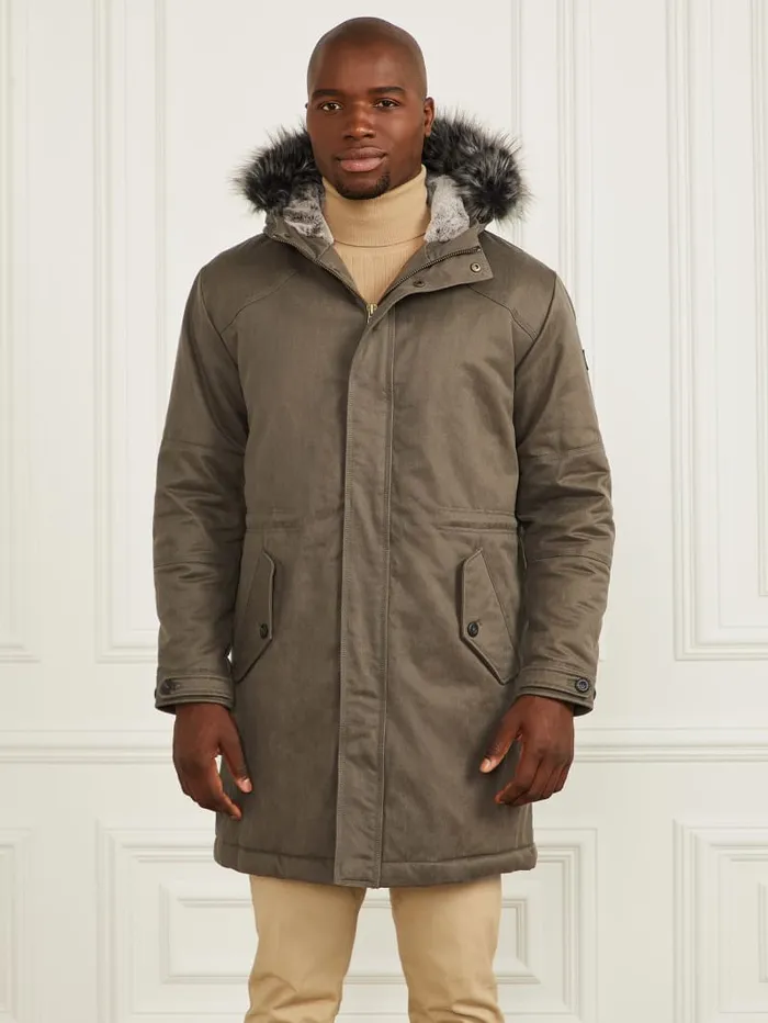 GUESS Jackets and Coats Hooded Parka Green 8211 Men
