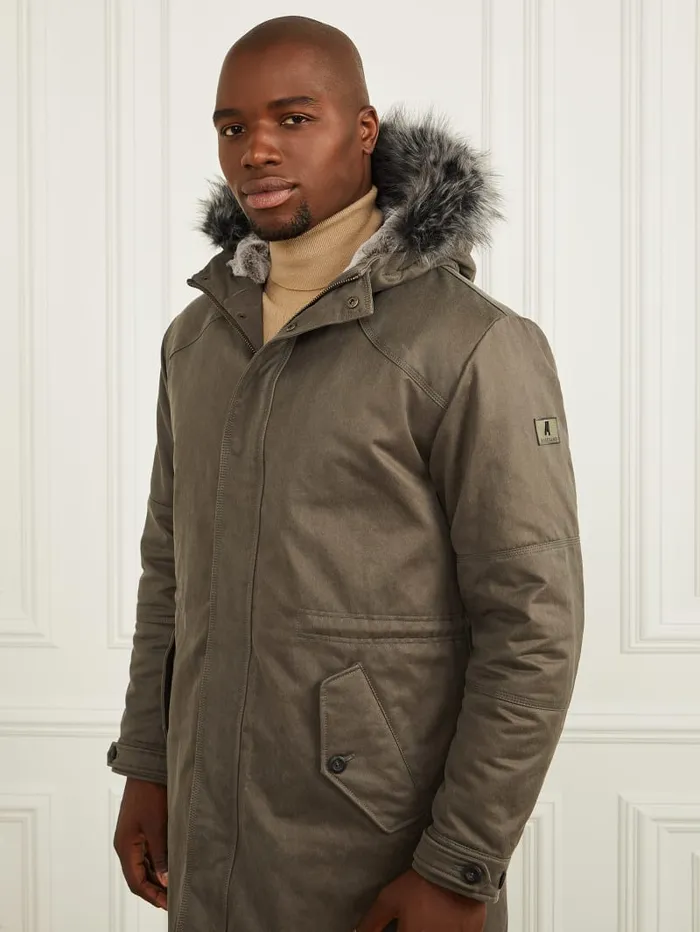 GUESS Jackets and Coats Hooded Parka Green 8211 Men