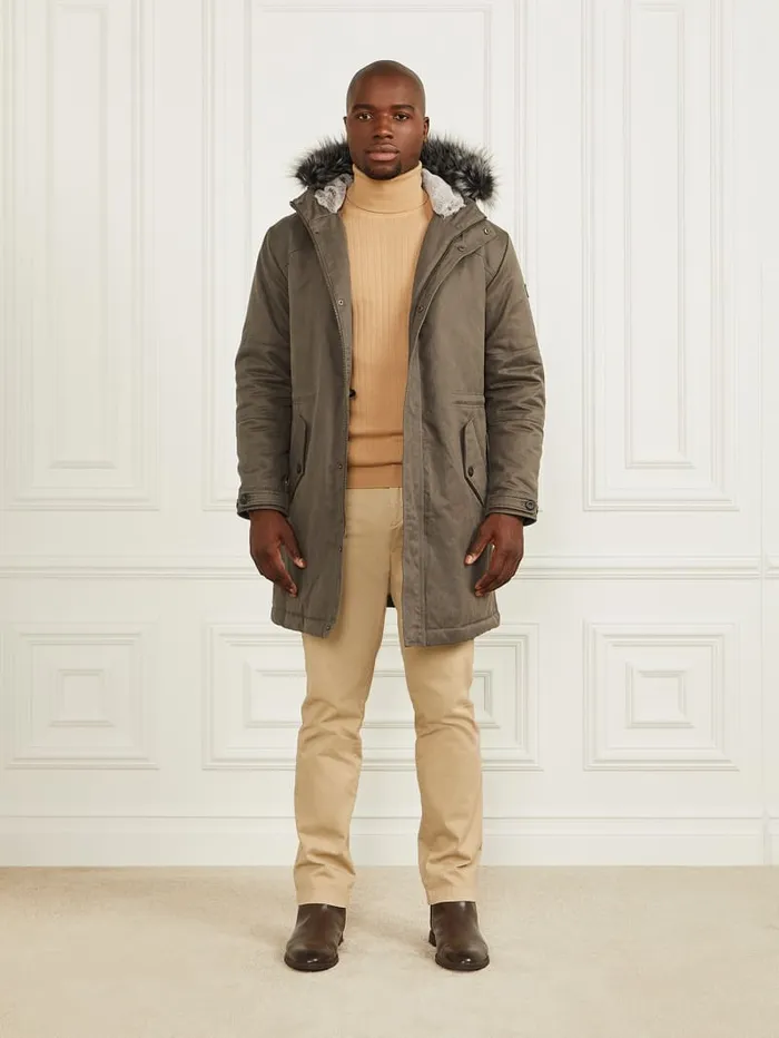 GUESS Jackets and Coats Hooded Parka Green 8211 Men