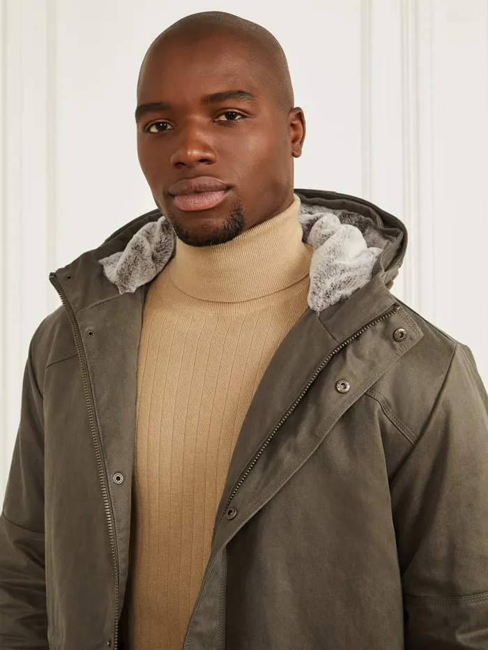GUESS Jackets and Coats Hooded Parka Green 8211 Men