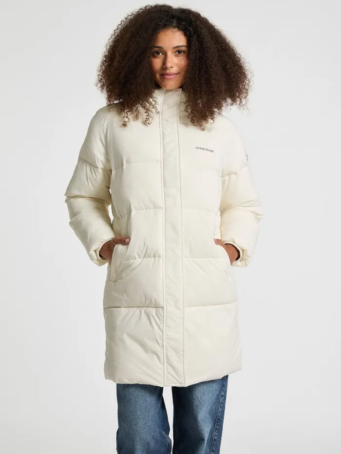 GUESS Jackets and Coats Hooded Puffer Jacket Black 8211 Women