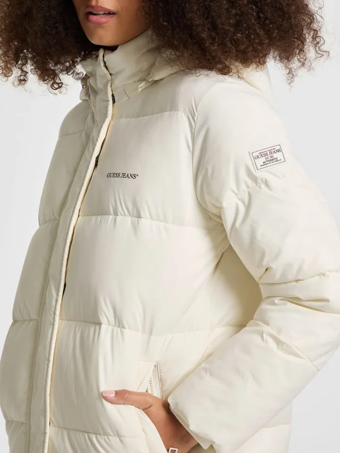 GUESS Jackets and Coats Hooded Puffer Jacket Black 8211 Women