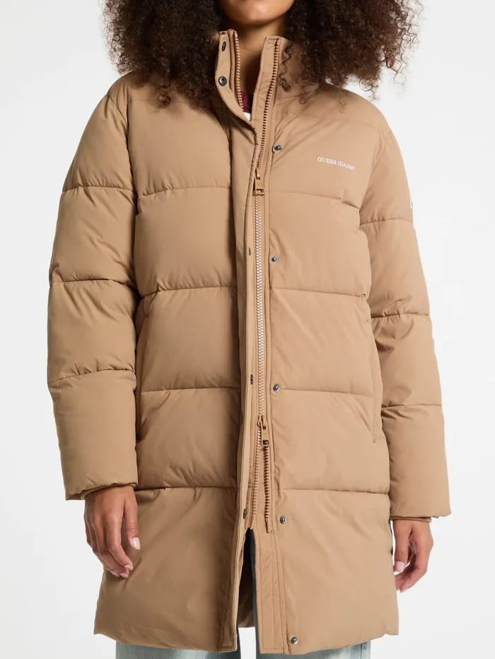 GUESS Jackets and Coats Hooded Puffer Jacket Black 8211 Women