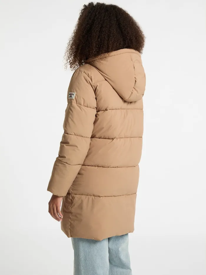 GUESS Jackets and Coats Hooded Puffer Jacket Black 8211 Women