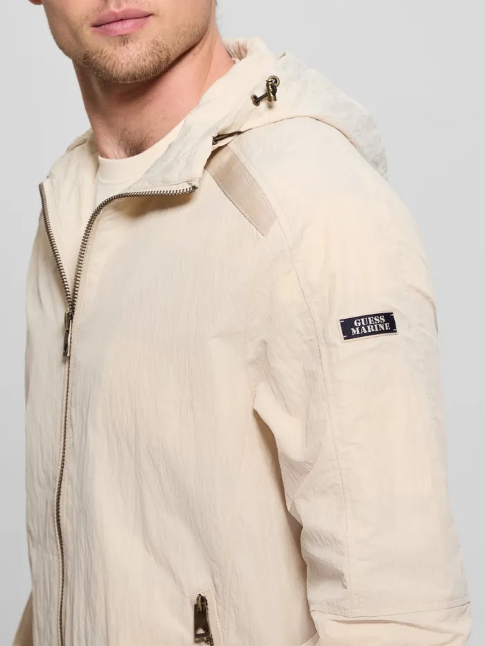 GUESS Jackets and Coats Marine Windbreaker Beige 8211 Men