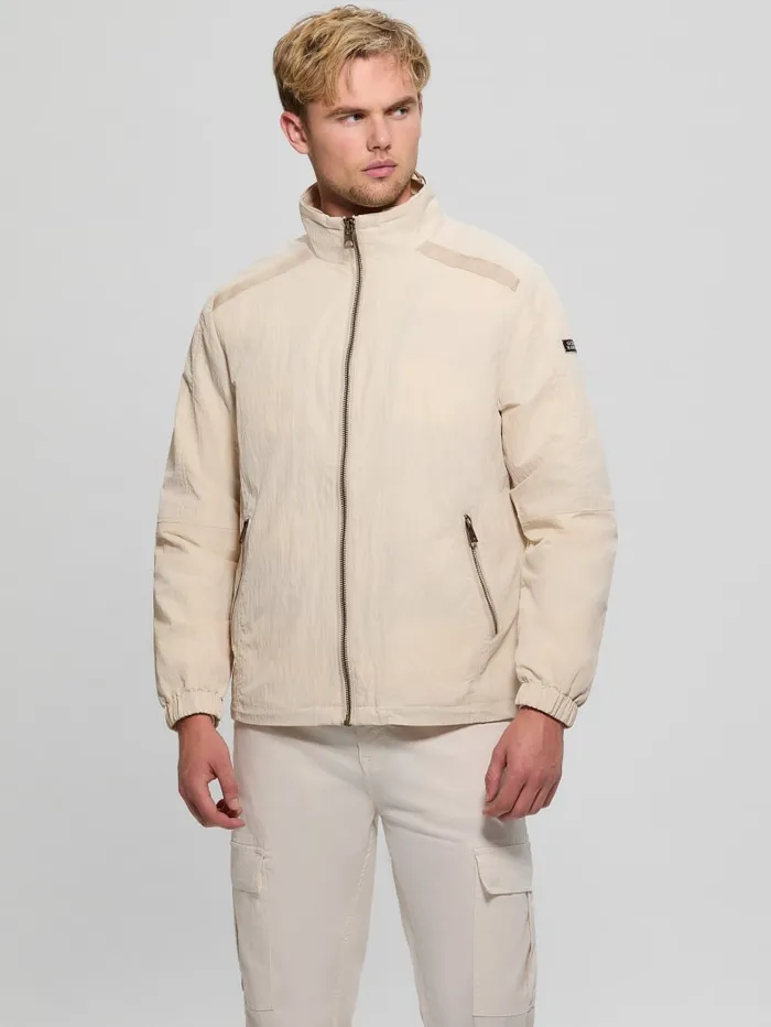GUESS Jackets and Coats Marine Windbreaker Beige 8211 Men