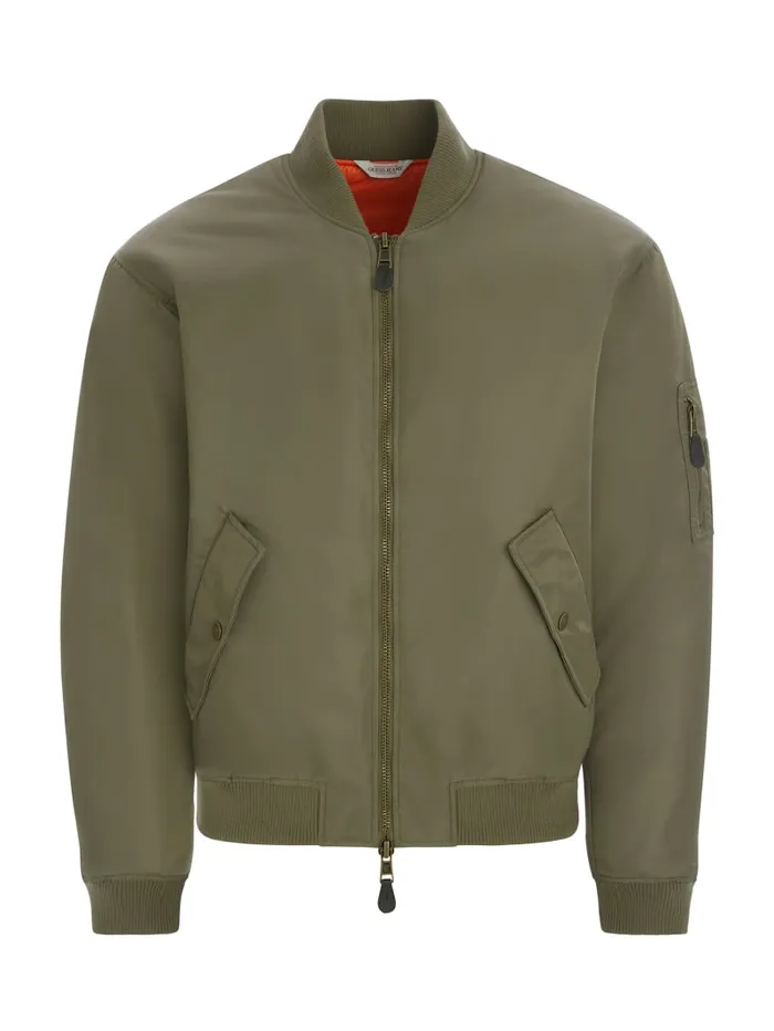 GUESS Jackets and Coats Nylon Bomber Jacket Green 8211 Men