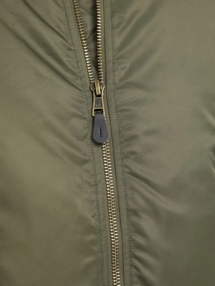 GUESS Jackets and Coats Nylon Bomber Jacket Green 8211 Men