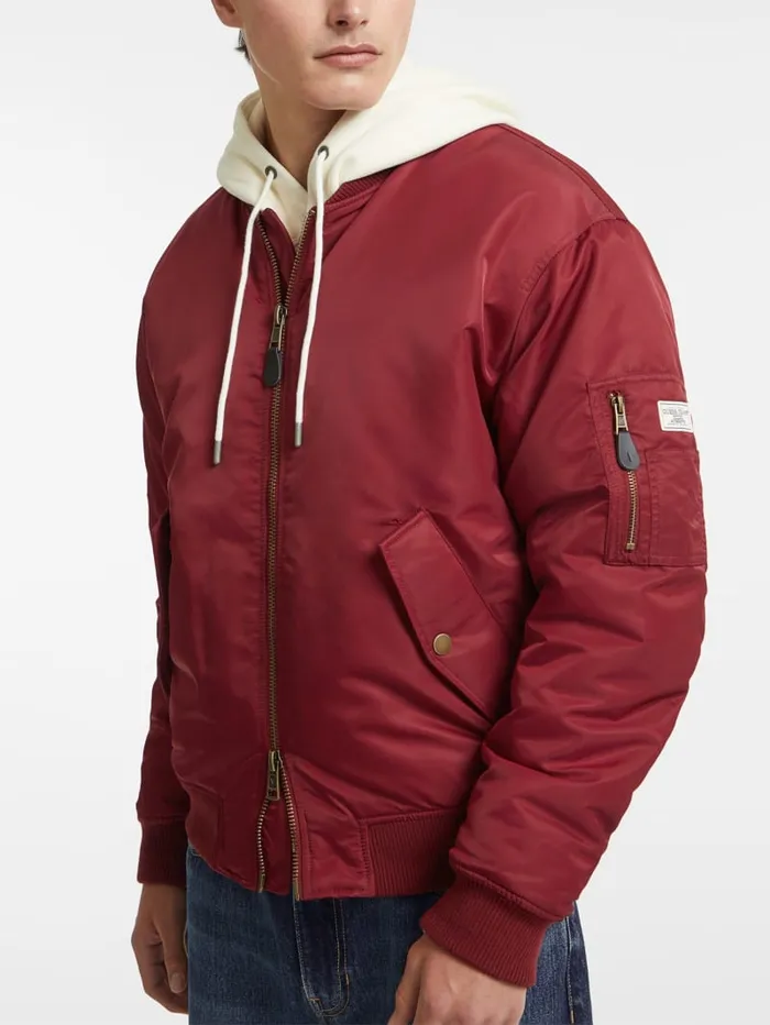 GUESS Jackets and Coats Nylon Bomber Jacket Green 8211 Men