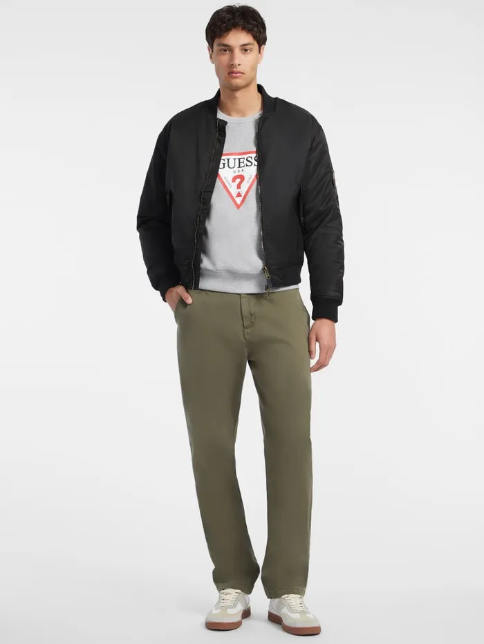 GUESS Jackets and Coats Nylon Bomber Jacket Green 8211 Men