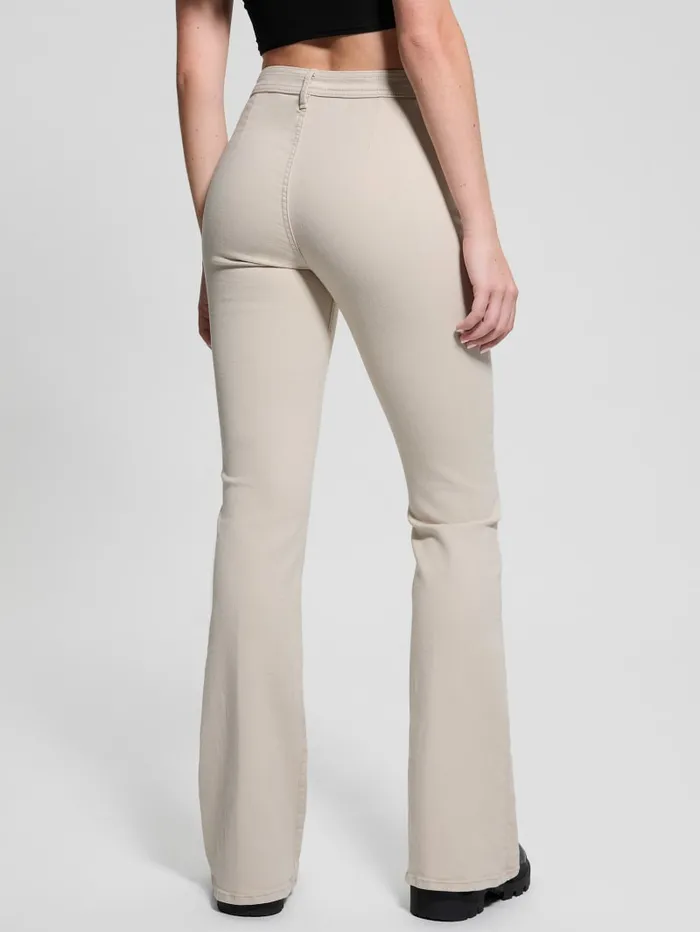 GUESS Jeans and Denim Eco Belle HighRise Flare Jeans Beige 8211 Women