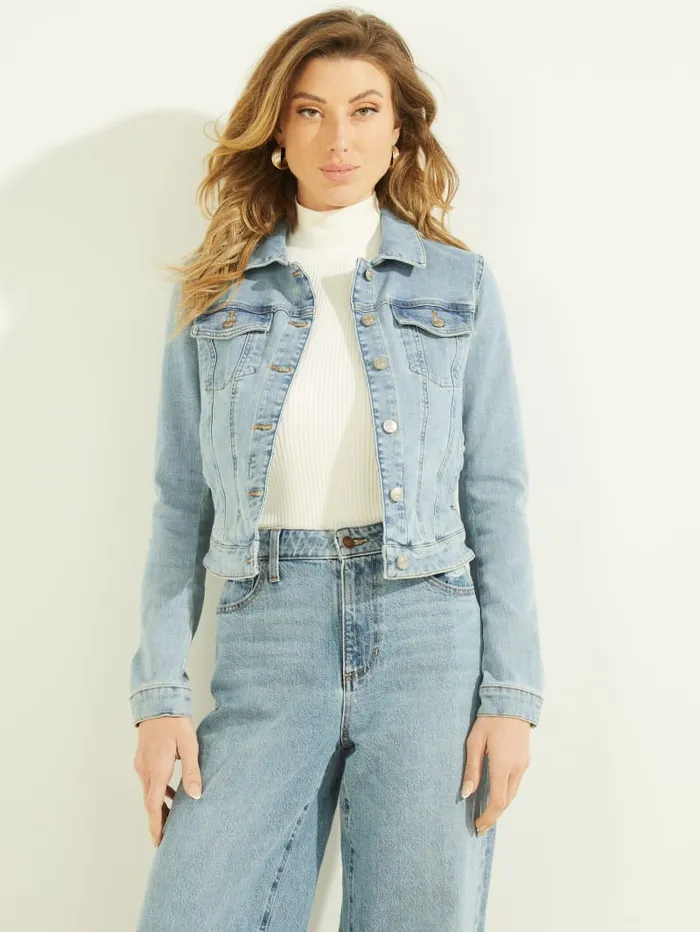 GUESS Jeans and Denim Eco Sexy Trucker Jacket Blue 8211 Women