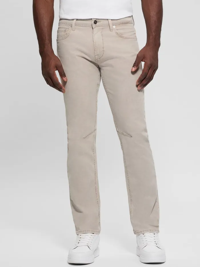 GUESS Jeans and Denim Mateo Straight Jeans Beige 8211 Men