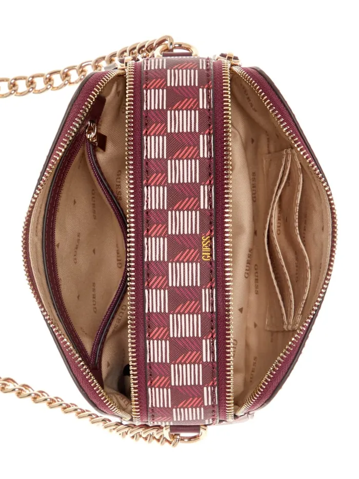GUESS Logo Bags G Wave Camera Crossbody Brown 8211 Unisex