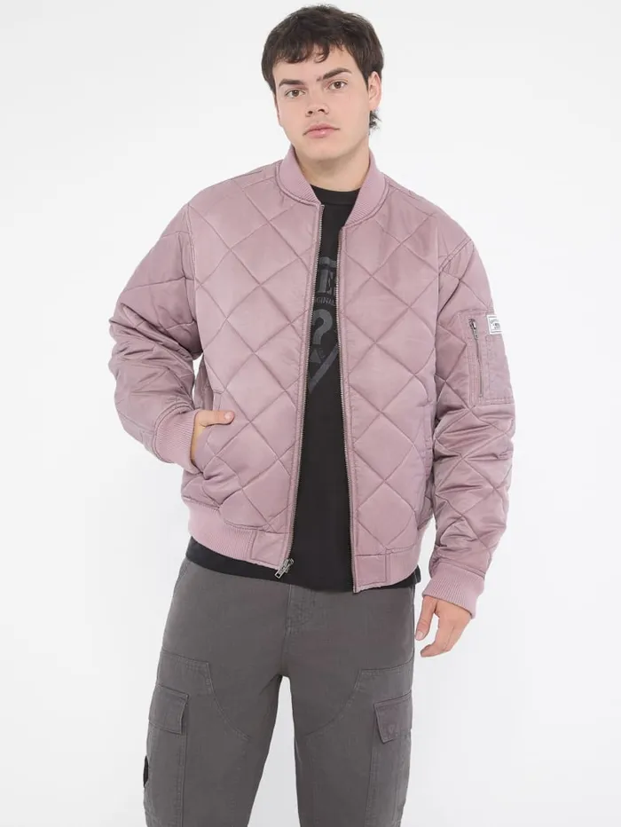 GUESS Men Originals Quilted Flight Jacket Black 8211 Men