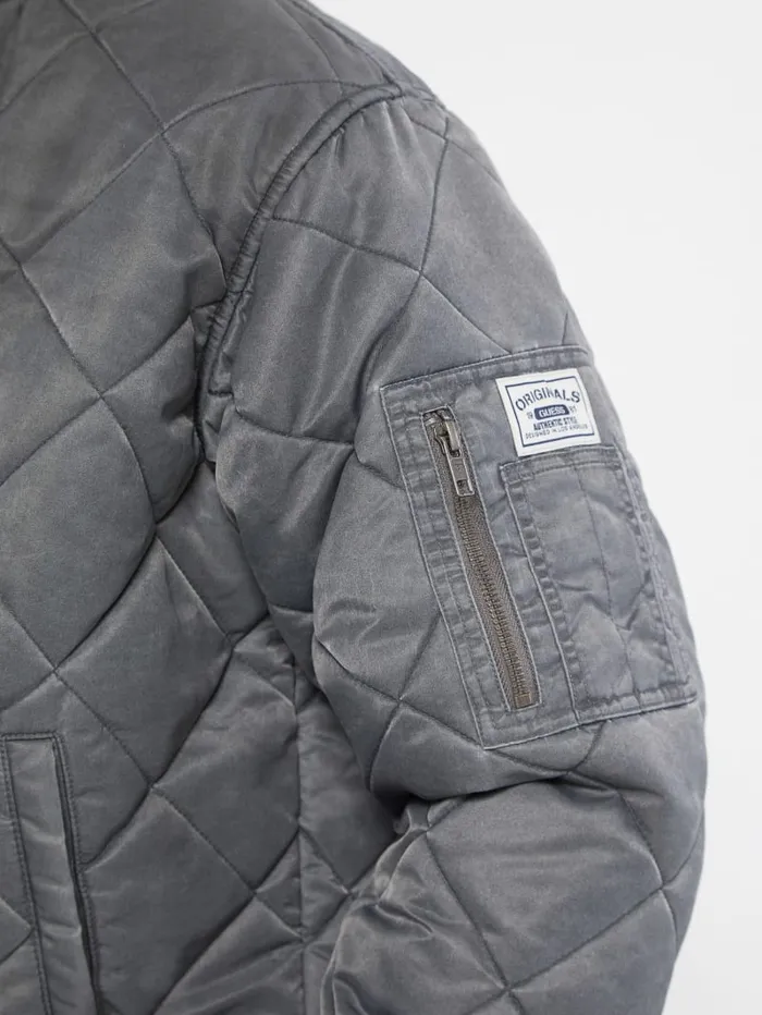 GUESS Men Originals Quilted Flight Jacket Black 8211 Men