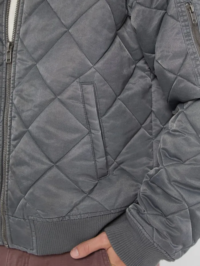 GUESS Men Originals Quilted Flight Jacket Black 8211 Men
