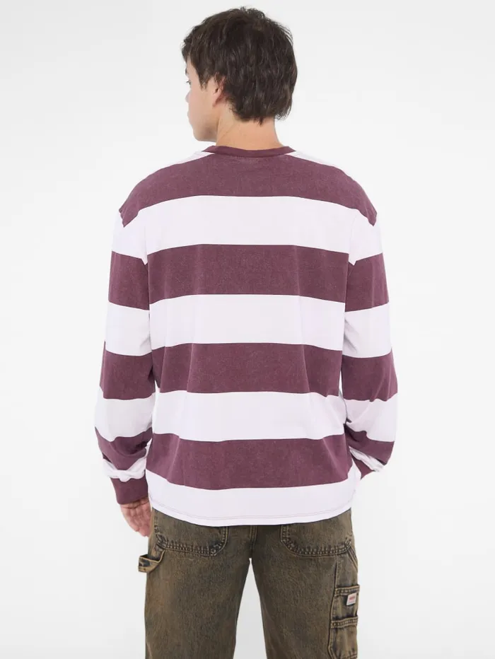 GUESS Men Originals Striped LongSleeve Tee Red 8211 Men