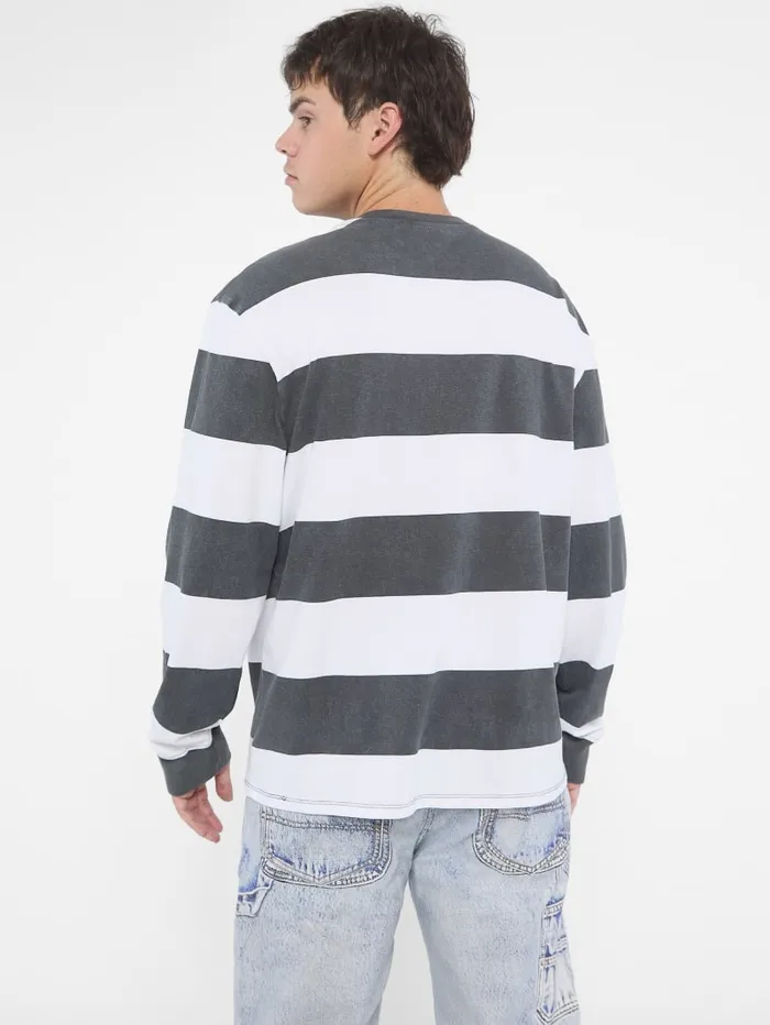 GUESS Men Originals Striped LongSleeve Tee Red 8211 Men